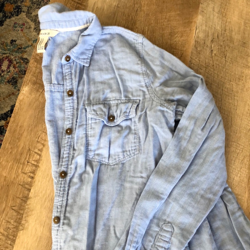 Blue button up